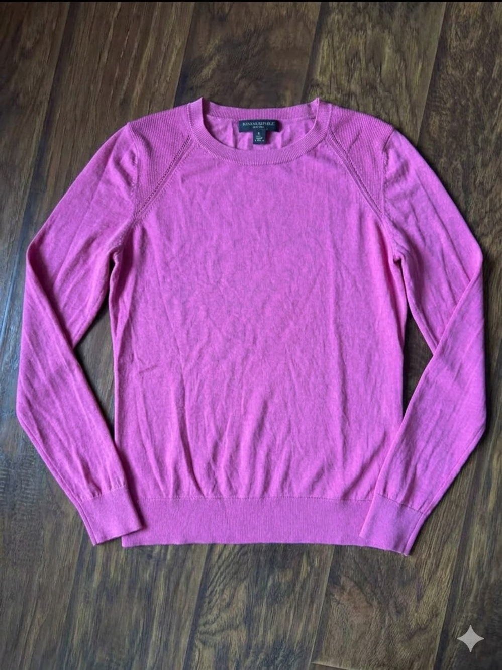 Banana Republic Pink Lightweight Silk & Cotton Crewneck Fall Sweater Small